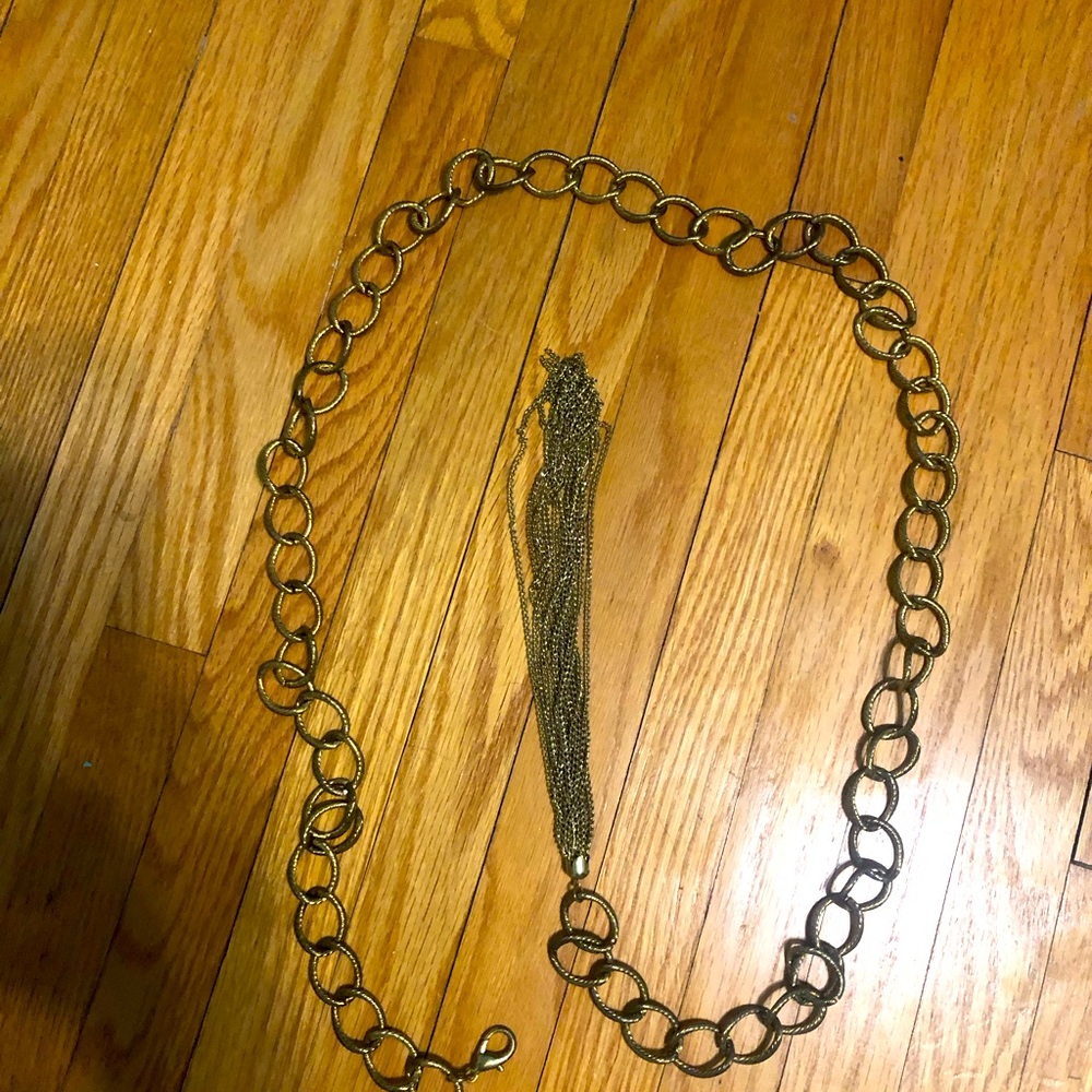 Gold chain link belt